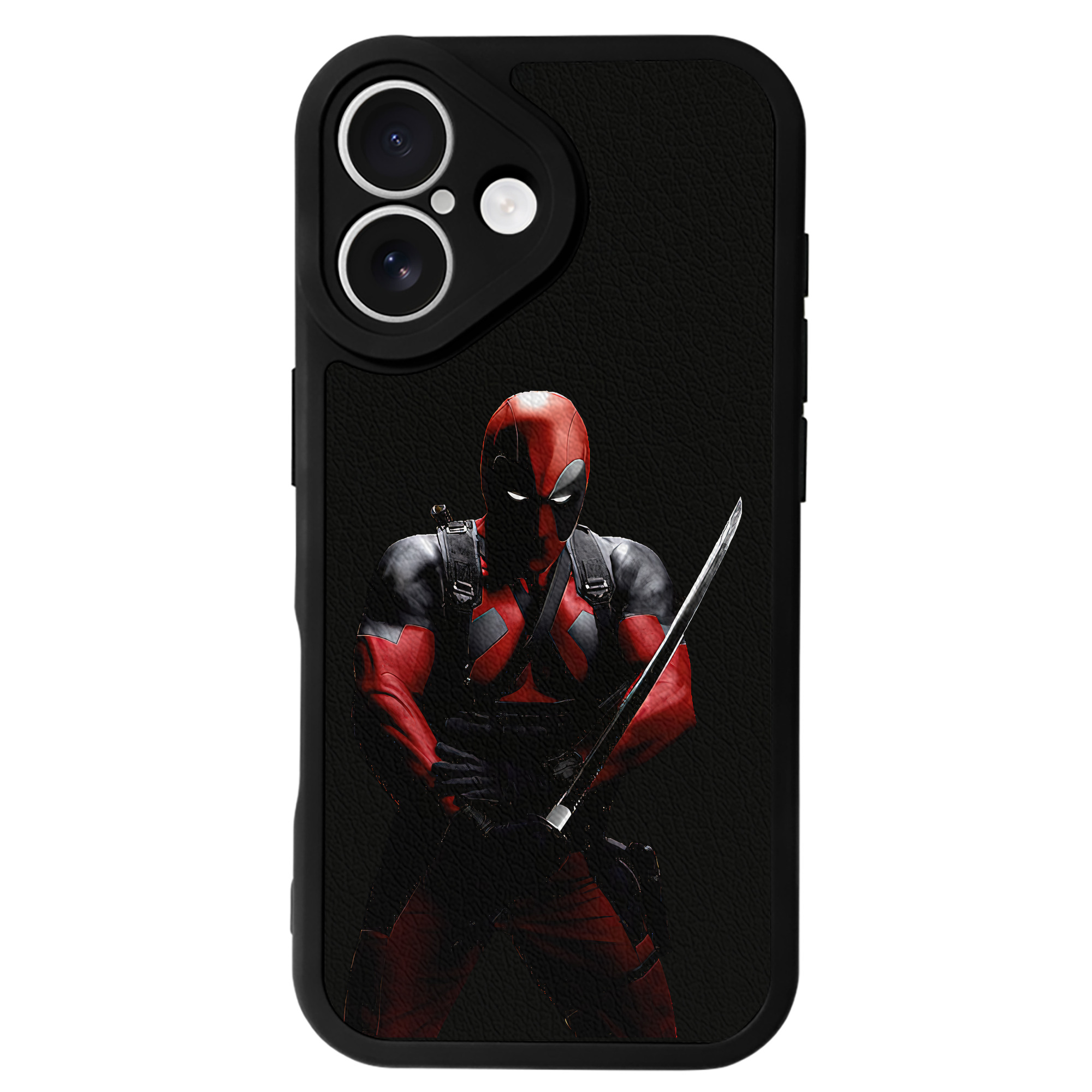（画像用） Deadpool デッドプール 【iPhone 16シリーズ対応】シリコンスマホケース（レザー調） 材質：シリコン